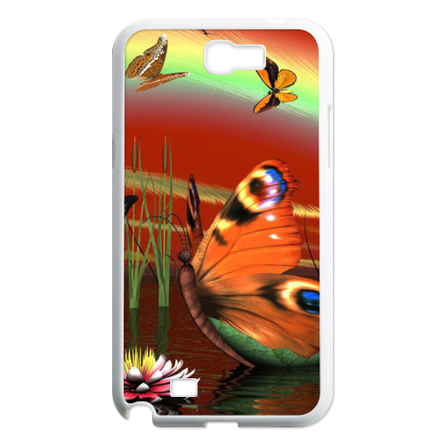 beauty butterfly on the water Case for Samsung Galaxy Note 2 N7100