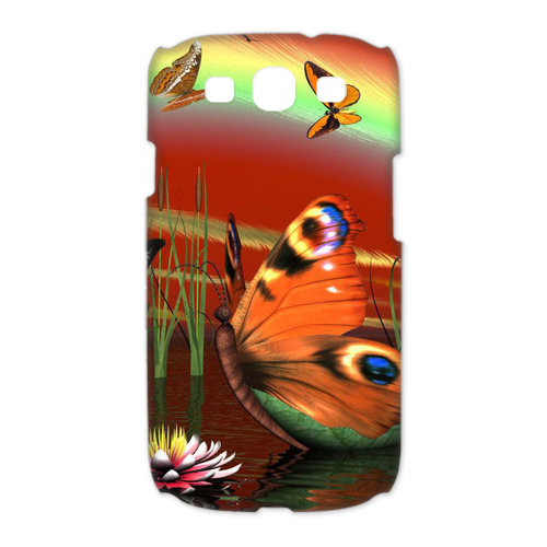 beauty butterfly on the water Case for Samsung Galaxy S3 I9300 (3D)