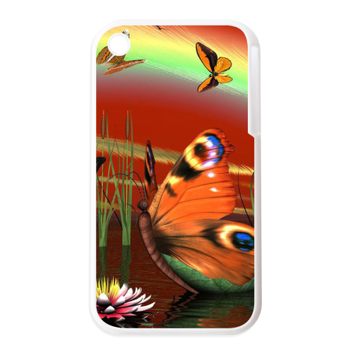 beauty butterfly on the water Personalized Cases for the IPhone 3