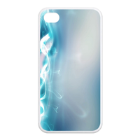 3d blue light Case for Iphone 4,4s (TPU)