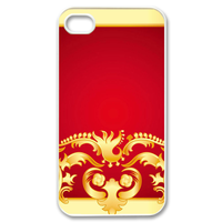 gold red style Case for iPhone 4,4S
