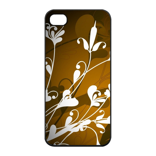 white flowers Charging Case for Iphone 4