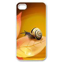 the snail on the leaf Case for iPhone 4,4S