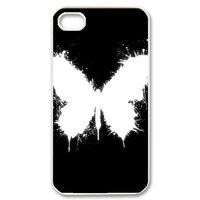 white butterfly Case for iPhone 4,4S