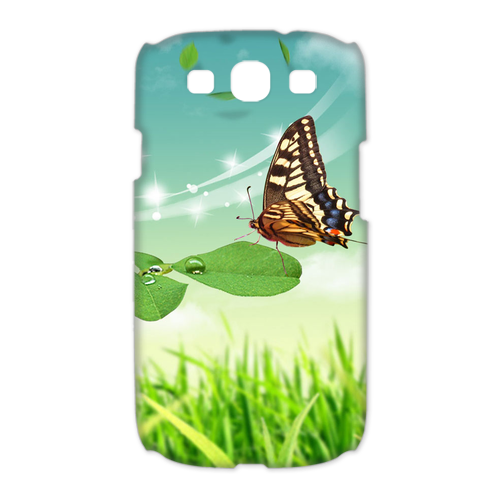 butterfly on the leaf Case for Samsung Galaxy S3 I9300 (3D)