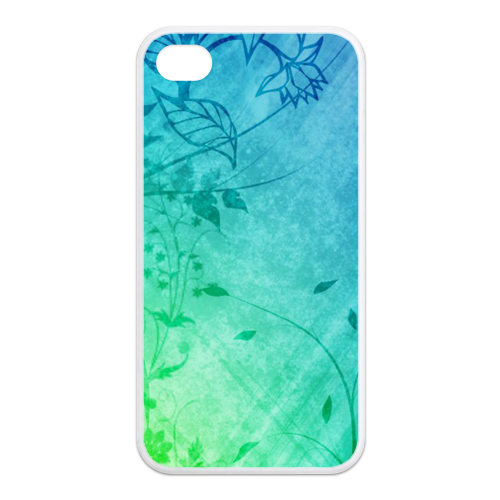 green leaf Case for Iphone 4,4s (TPU)