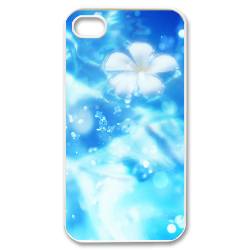 white ice flower Case for iPhone 4,4S