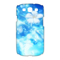 white ice flower Case for Samsung Galaxy S3 I9300 (3D)
