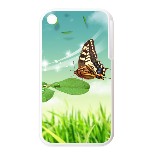 butterfly on the leaf Personalized Cases for the IPhone 3