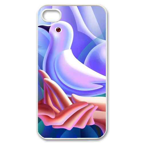 pigeon on the hands Case for iPhone 4,4S
