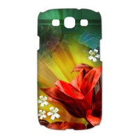 big red flower Case for Samsung Galaxy S3 I9300 (3D)