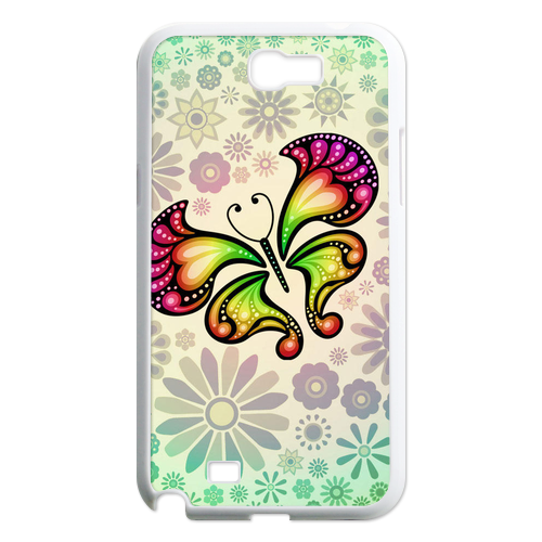 center butterfly Case for Samsung Galaxy Note 2 N7100