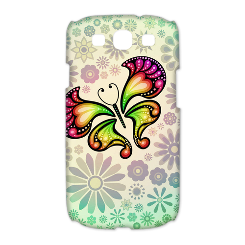 center butterfly Case for Samsung Galaxy S3 I9300 (3D)