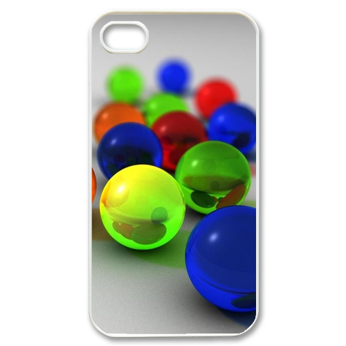colorful roll ball Case for iPhone 4,4S