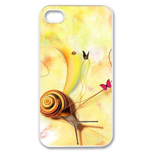 snail with butterfly Case for iPhone 4,4S