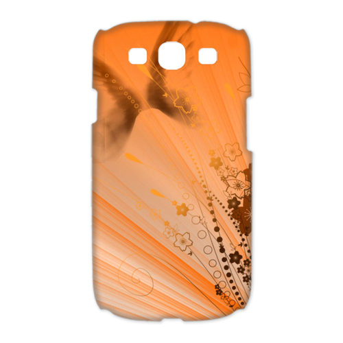 gold butterfly Case for Samsung Galaxy S3 I9300 (3D)