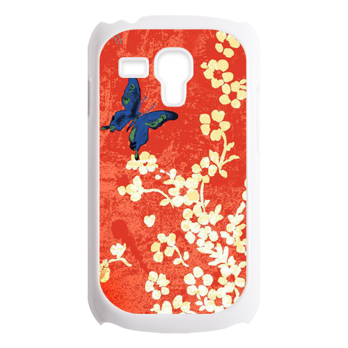 butterfly with the flowers Custom Cases for Samsung Galaxy SIII mini i8190