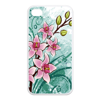 pink flowers with fruit Case for Iphone 4,4s (TPU)