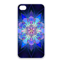 blue flower design Case for Iphone 4,4s (TPU)