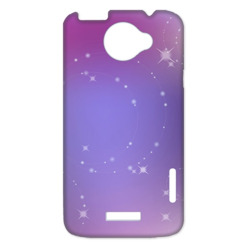 purple romantic stars Case for HTC One X +