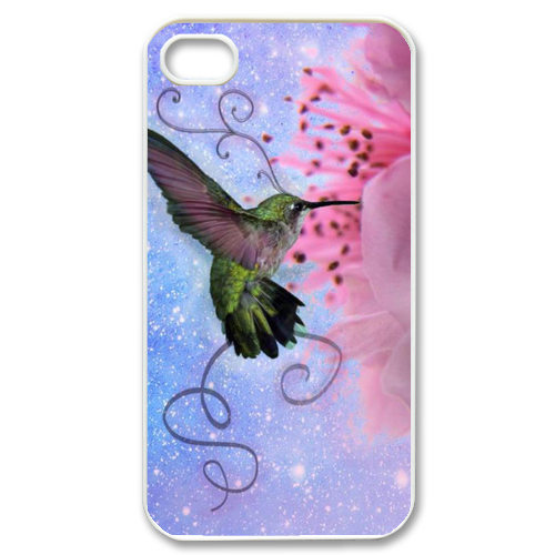 bird with flower Case for iPhone 4,4S