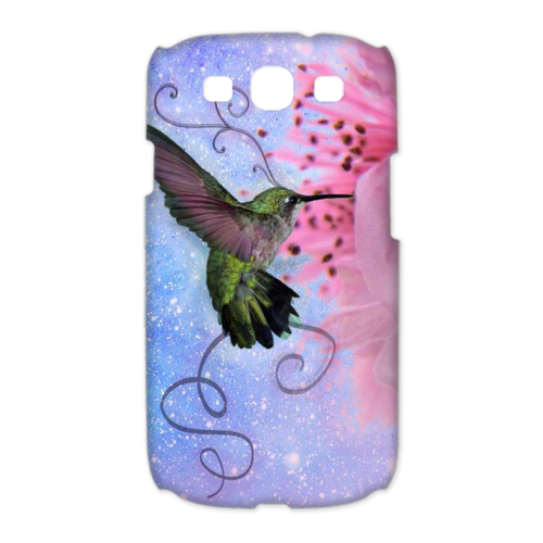 bird with flower Case for Samsung Galaxy S3 I9300 (3D)