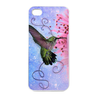 bird with flower Charging Case for Iphone 4