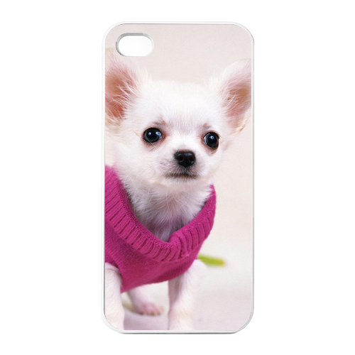 dog in pink dress Charging Case for Iphone 4