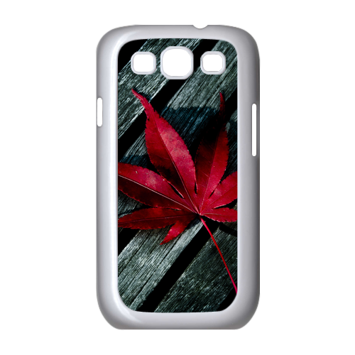 red maple leaf on the wood Case for Samsung Galaxy S3 I9300