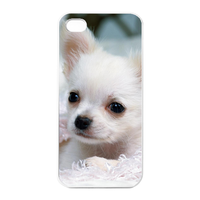 small white dog Charging Case for Iphone 4