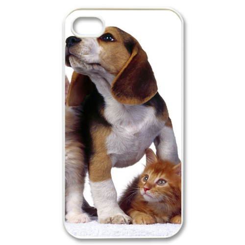 dog with 3 cats Case for iPhone 4,4S