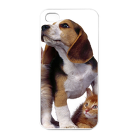 dog with 3 cats Charging Case for Iphone 4