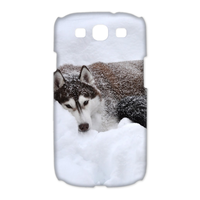 siberian husky in the snow Case for Samsung Galaxy S3 I9300 (3D)