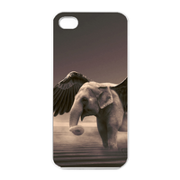 the elephant flying Charging Case for Iphone 4