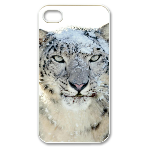 white leopard Case for iPhone 4,4S