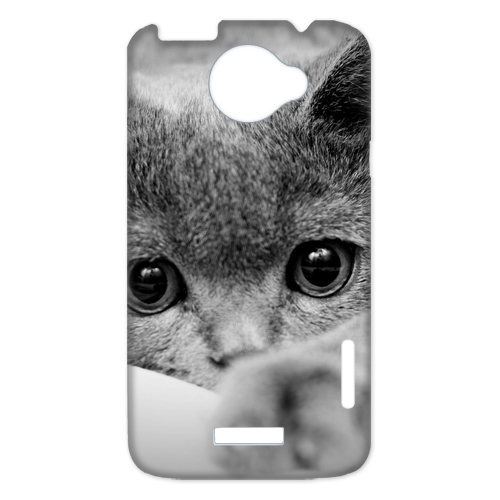 grey cat Case for HTC One X +
