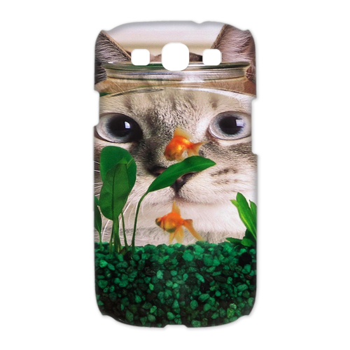 the glass cat Case for Samsung Galaxy S3 I9300 (3D)