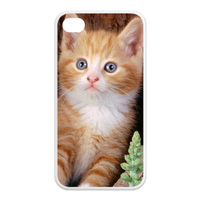 the cat home Case for Iphone 4,4s (TPU)