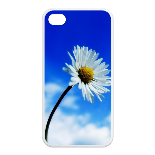 white chrysanthemum Case for Iphone 4,4s (TPU)
