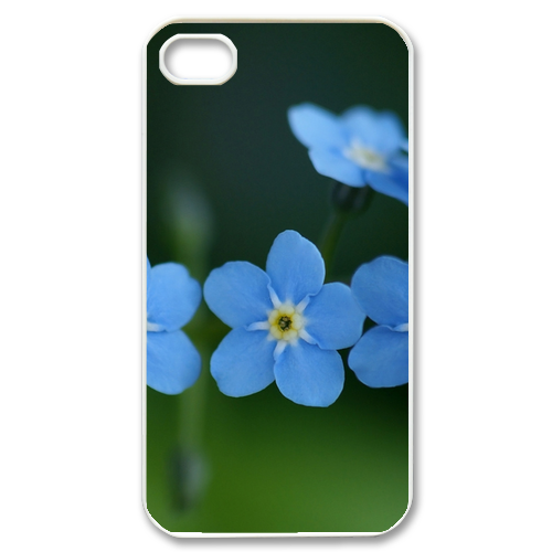 blue flowers Case for iPhone 4,4S