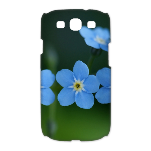 blue flowers Case for Samsung Galaxy S3 I9300 (3D)
