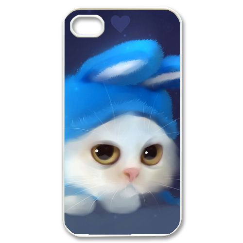 cat in the rabbit top Case for iPhone 4,4S
