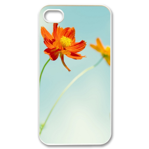 orange flowers Case for iPhone 4,4S