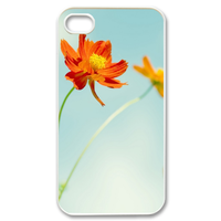 orange flowers Case for iPhone 4,4S