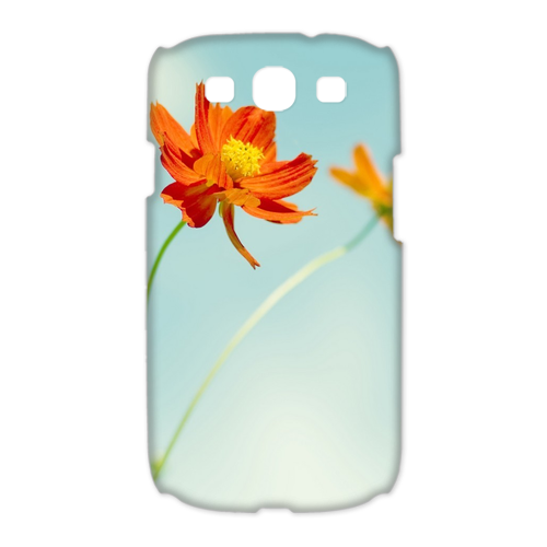 orange flowers Case for Samsung Galaxy S3 I9300 (3D)