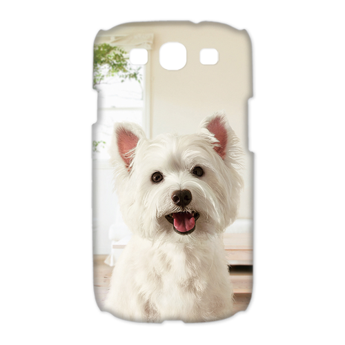 white dog at home Case for Samsung Galaxy S3 I9300 (3D)
