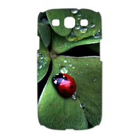 Coccinella septempunctata with three leaves Case for Samsung Galaxy S3 I9300 (3D)