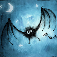 bat under the moonlight