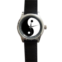 Lady's Black Leather Alloy High-grade Watch Model208