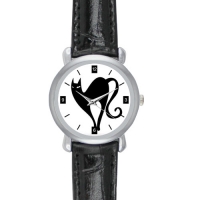 Black Leather Alloy High-grade Watch Model204